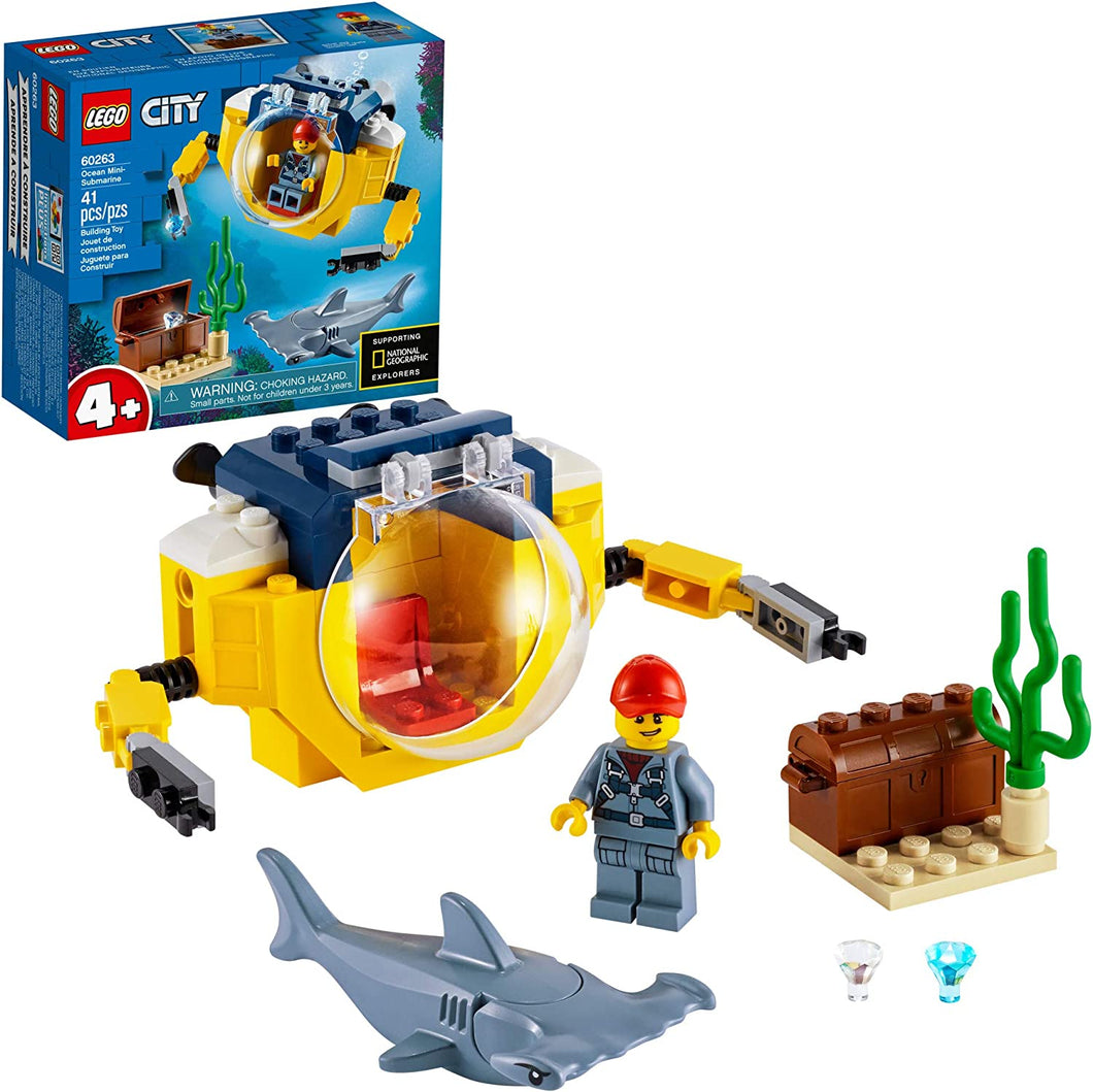 Lego City Mini Submarino Del Oceano 60263 Nat Geo