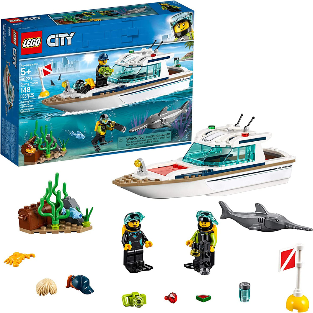 Kit Lego City Yate Buceo Barco 60221 Construccion Original